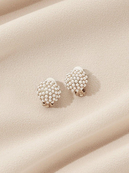 Pearl Pave Studs (Clip-Ons)